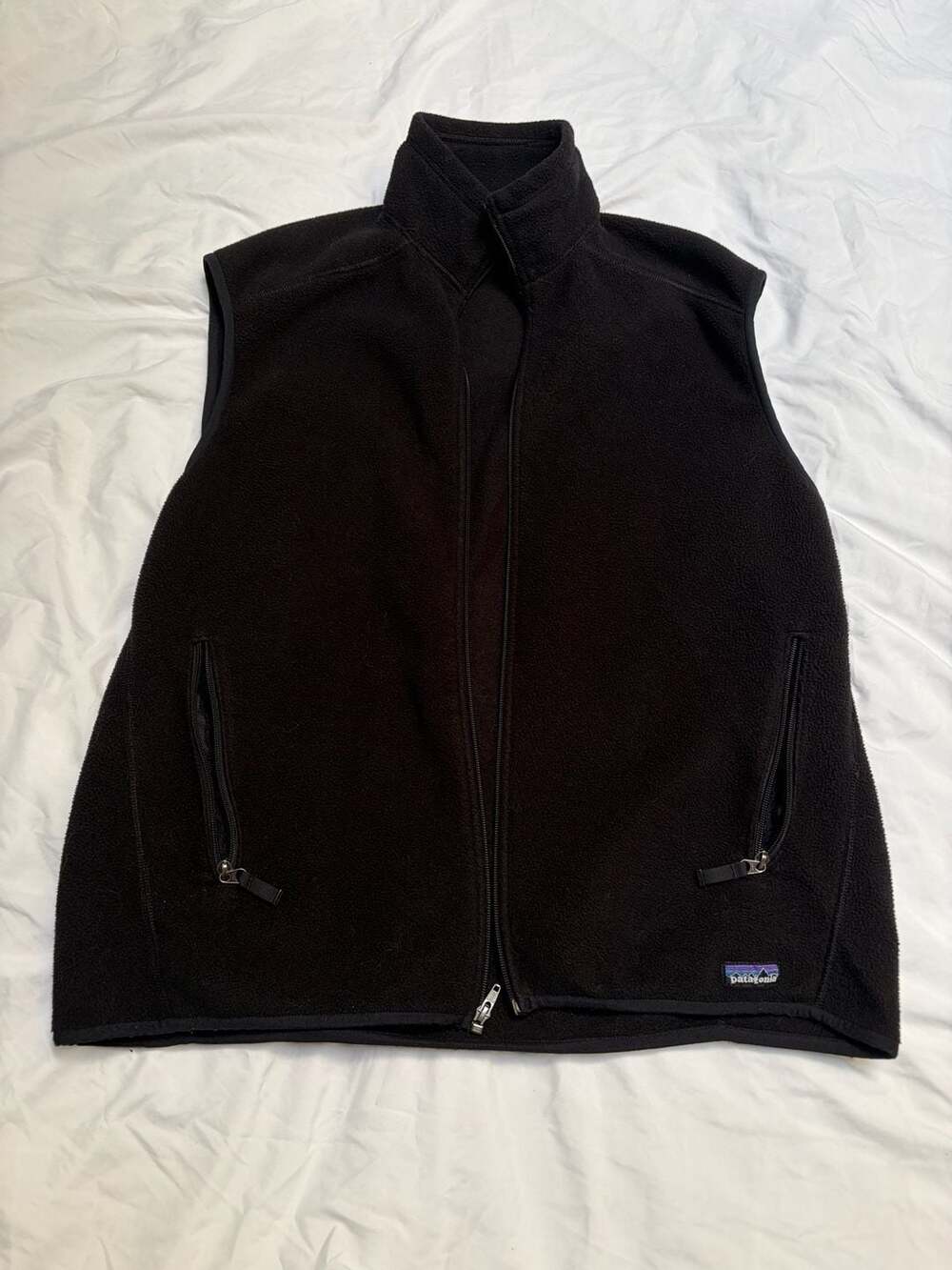 Patagonia Synchilla Vest Size XL Black Fleece Full Zip